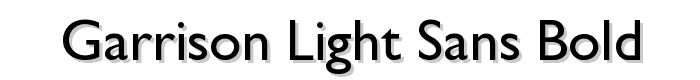 Garrison Light Sans BOLD font